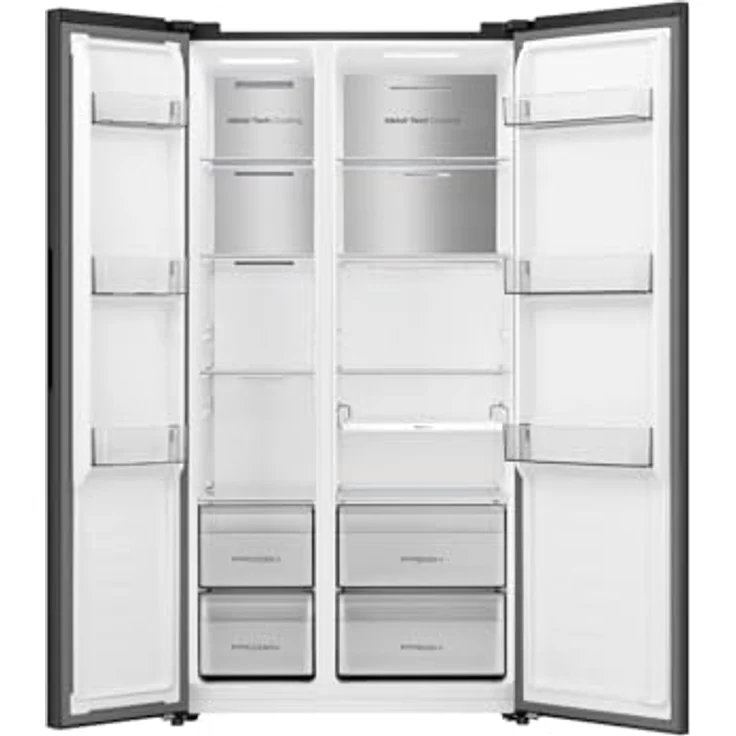 Hisense RS3P538NAFE, Side by Side Kühl-Gefrier-Kombination, 336 l Kühl- und 191 l Gefriervolumen, Schwarz Edelstahl, No Frost-Funktion, 39 dB Geräuschpegel – Bild 6