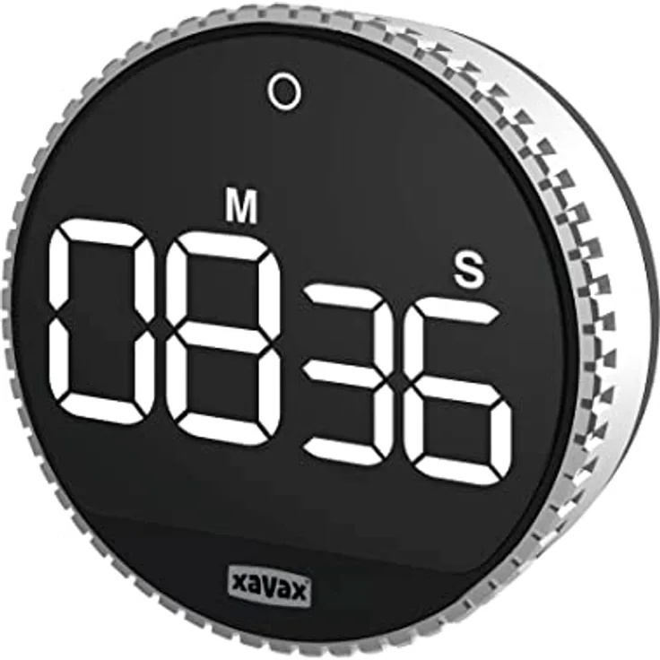 Xavax Timer digital mit Magnet für Backofen, Sport oder Desktop, Eieruhr magnetisch mit Batterie für eine smart Kitchen, digitaler Küchentimer als Kurzzeitwecker oder Küchenwecker mit Alarm u. Ton