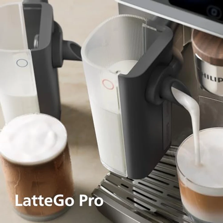 Philips LatteGo Pro Aromis Series 8000, Kaffeevollautomat mit 1,9 l Wassertank, integriertem Mahlwerk und 1500 W, Grau – Bild 5