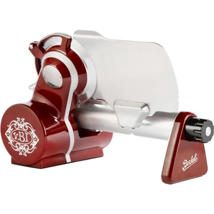 Berkel Icon Line Slicer, Aufschnittmaschine mit 170 mm Klinge und verchromtem Stahl, rot – Bild 3