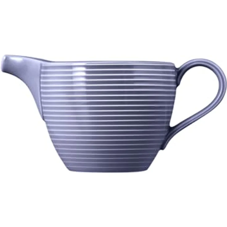 Seltmann Weiden Beat Color Glaze Milchkännchen, 290 ml, Gießer mit Rillen-Relief, Sahnekännchen aus Porzellan, Fliederblau – Bild 3