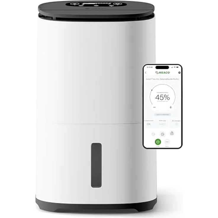 MEACO Meaco Arete Two 25L Luftentfeuchter - Luftreiniger, Steuerung per Meaco-App, 4,8 Liter Wasserbehälter – Bild 2