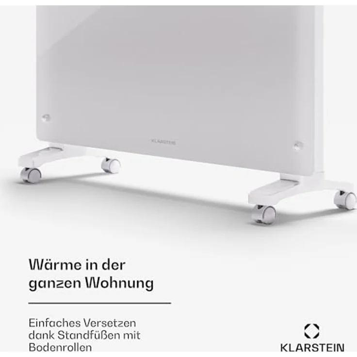 Klarstein Bornholm Smart Elektroheizung 2500 W Konvektor Heizung mit App-Control, Wandmontage & Bodenrollen, mit Thermostat – Bild 4