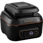 Russell Hobbs Heißluftfritteuse XL 5,5l Multi [AirFryer & Grill & Multikocher] SatisFry (spülmaschinenfest, Ober-&Unterhitze, kein Schütteln mehr, Slow Cooker, Backen etc, inkl. Grillplatte) 26520-56