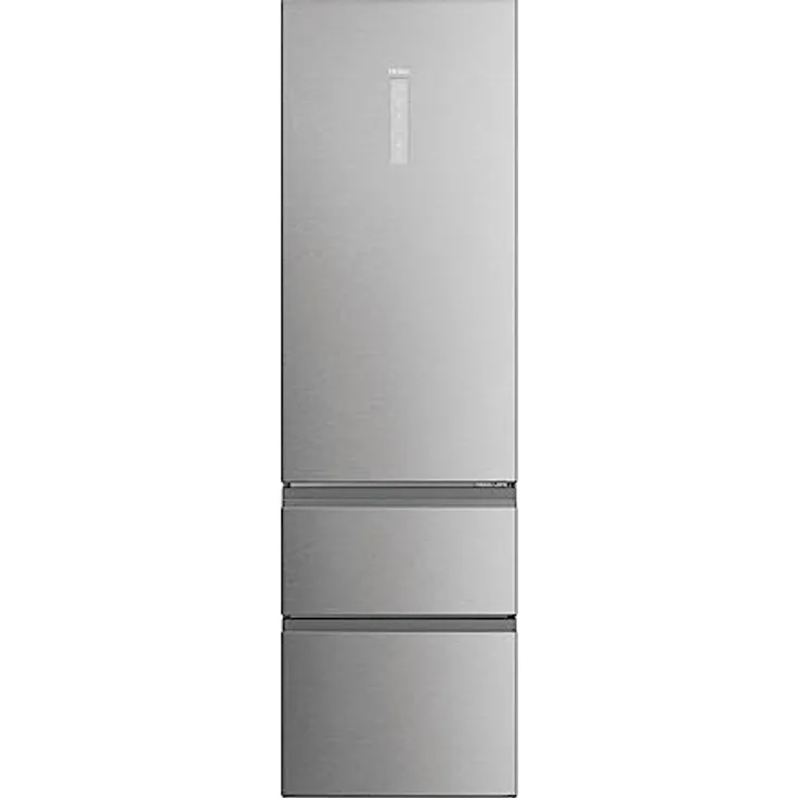Haier 3D 60 SERIE 5 HTW5620DNMG Kühl-Gefrierkombination/Total No Frost/Smart hON-App/Easy Access Gefrierschubladen bis zu 30% Energie einsparen/XXL Nutzinhalt/Leise mit 35 db(A) / Inox