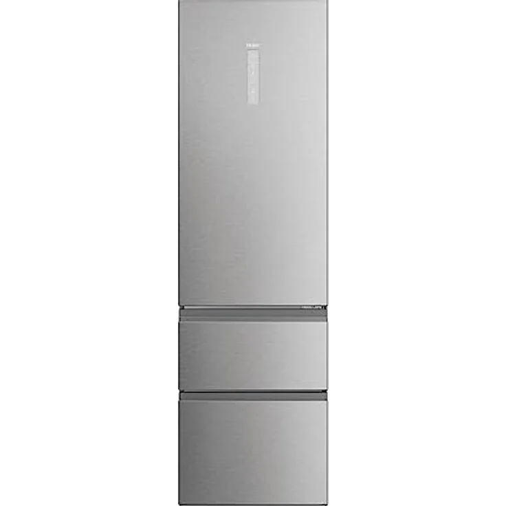 Haier 3D 60 SERIE 5 HTW5620DNMG Kühl-Gefrierkombination/Total No Frost/Smart hON-App/Easy Access Gefrierschubladen bis zu 30% Energie einsparen/XXL Nutzinhalt/Leise mit 35 db(A) / Inox – Bild 1