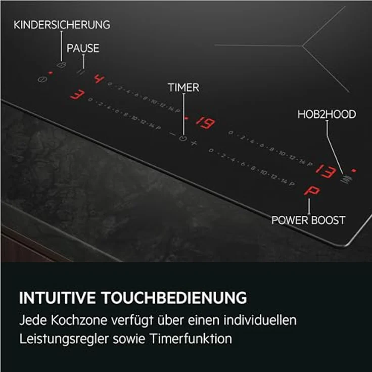 AEG Induktionskochfeld TO84IA0FIT, 80 cm, Autark mit 4 Flex-Kochzonen, kratzresistenter SaphirMattSE-Oberfläche, Powerfunktion, Timer und Touch-Bedienung, rahmenlos, Made in Germany – Bild 4