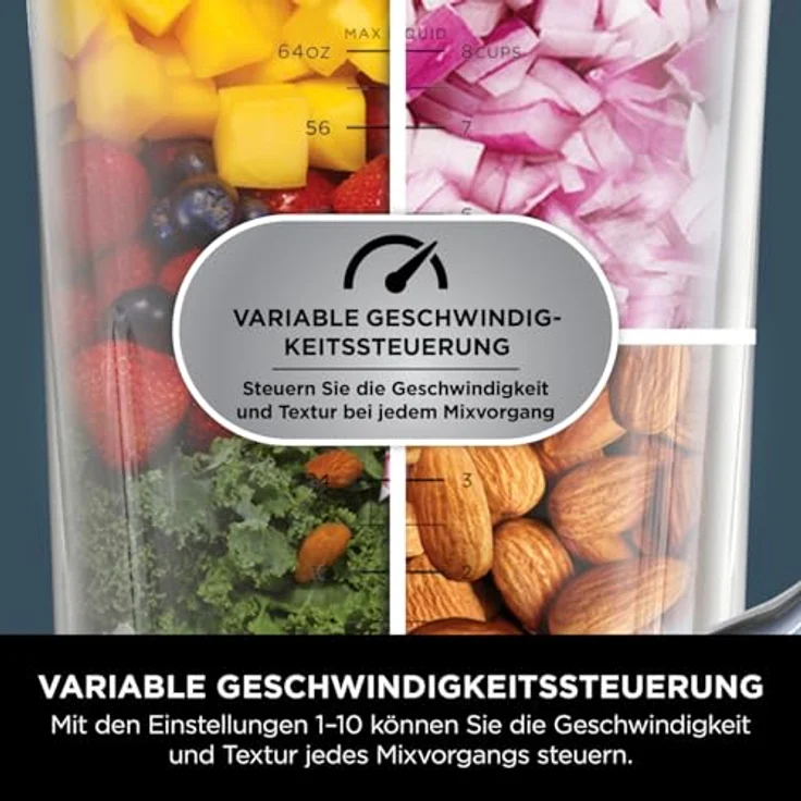 NINJA 2-in-1 Detect Power Mixer Pro TB301EUCP, Standmixer mit 1200 W, Kupfer/Schwarz, für Smoothies, Gemüse hacken und Frozen Drinks, inkl. Single Serve Tasse – Bild 4