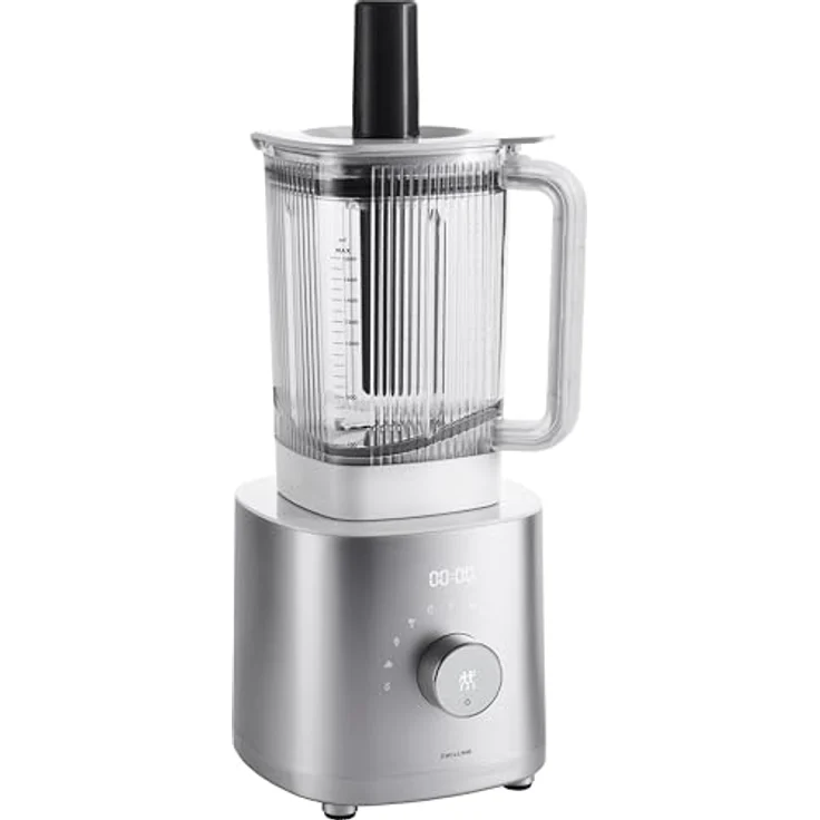 Zwilling Enfinigy Hochleistungsstandmixer 1600W 5300, 12 Geschwindigkeiten, 6 Automatikprogramme, 1,8L Behälter, silber – Bild 2
