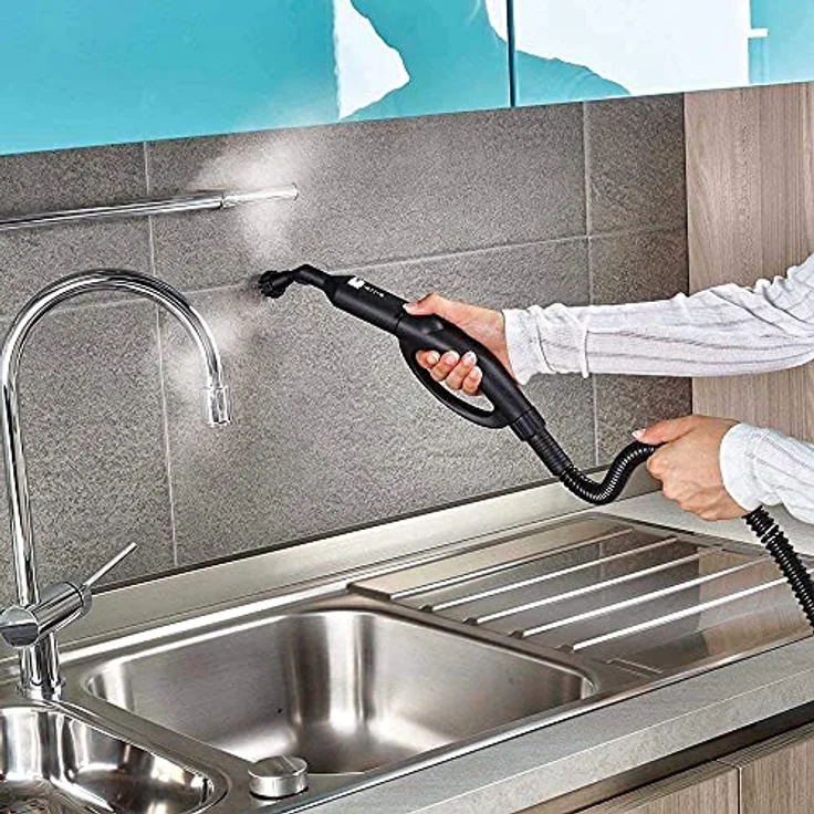 Polti Vaporetto PRO 95 Flexi Dampfreinigungsgerät mit 5 BAR, Wassertankkapazität 1.3 L und Turbo Funktion, 1100 Watt, regulierbarer Dampf, tötet und beseitigt 99,99% der Viren, Keime und Bakterien – Bild 4