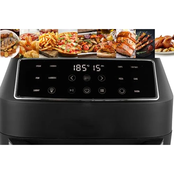 Linsar Heißluftfritteuse 12 Liter, Multifunktions Mini Backofen, 10 in 1 Heissluftfritteuse mit digitalem LED-Display, 6 Zubehör, 1700W, Schwarz – Bild 5
