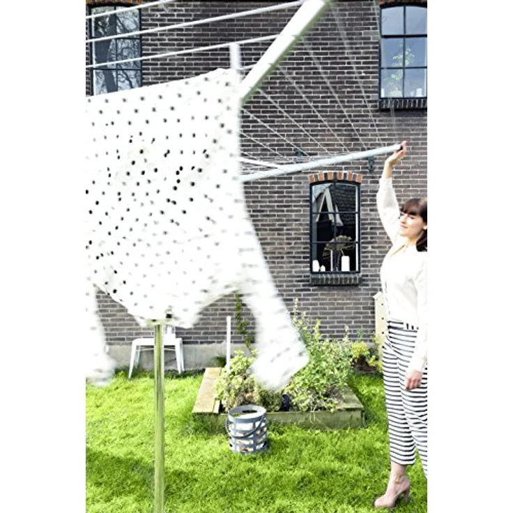 Brabantia 310829 Topspinner 50 M - 45 mm Rohr mit Metall-Bodenanker und Bezug – Bild 5