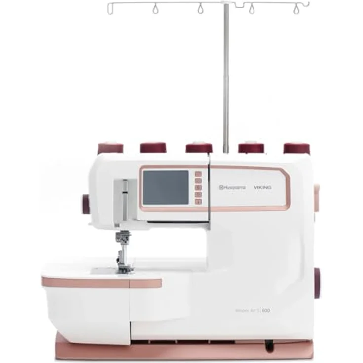 Husqvarna Viking Amber Air S 600 Overlock-Nähmaschine mit Lufteinfädelung, 26 Stiche, Farb-Touchscreen – Bild 8