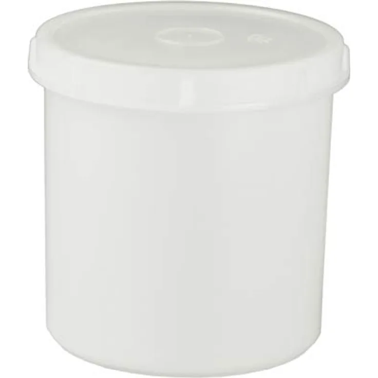 hünersdorff Box 915600, Vorratsdose in Weiß, langlebig und robust, Maße 125 x 126 x 125 mm