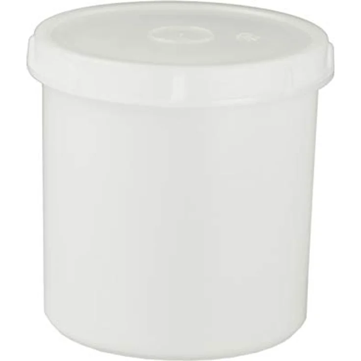 hünersdorff Box 915600, Vorratsdose in Weiß, langlebig und robust, Maße 125 x 126 x 125 mm