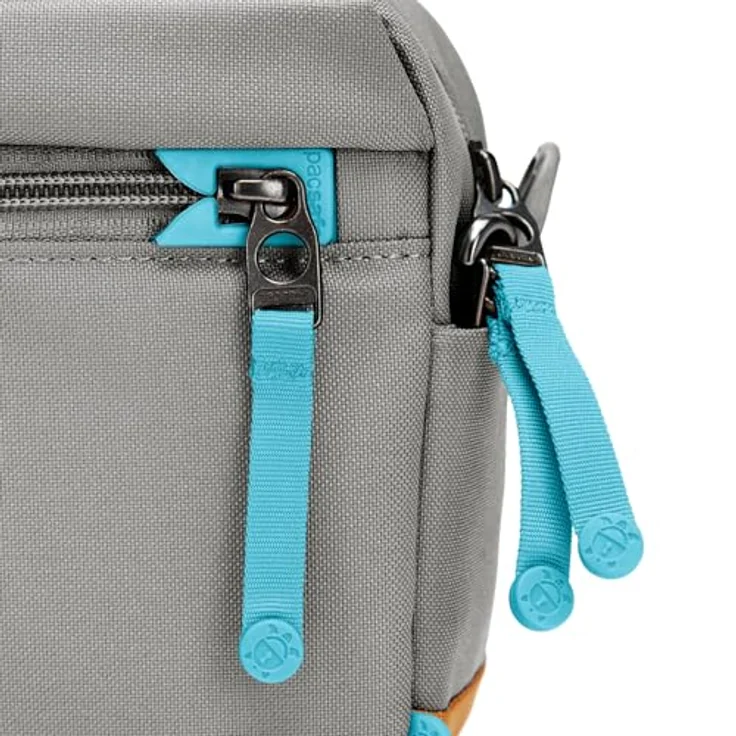 Pacsafe Go Umhängetasche RFID, 24 cm, grau, 100% PET mit sicherer RFID-Technologie – Bild 9