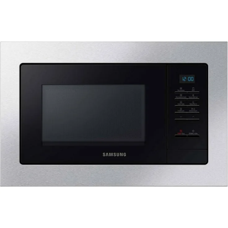 Samsung MG20A7013CT, Einbau-Grillmikrowelle mit 20l Volumen, 850W Leistung, Edelstahl, Keramik-Emaille-Hohlraum, automatische Auftaufunktion