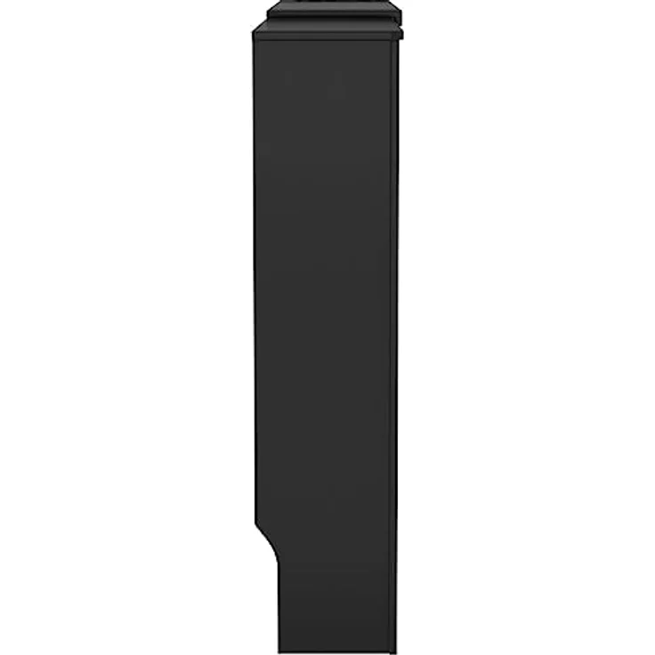 vidaXL Tarik Heizkörperverkleidung, Schwarz, einstellbare Länge 142-205 cm, modernes Lattenrost-Design aus robustem MDF – Bild 5