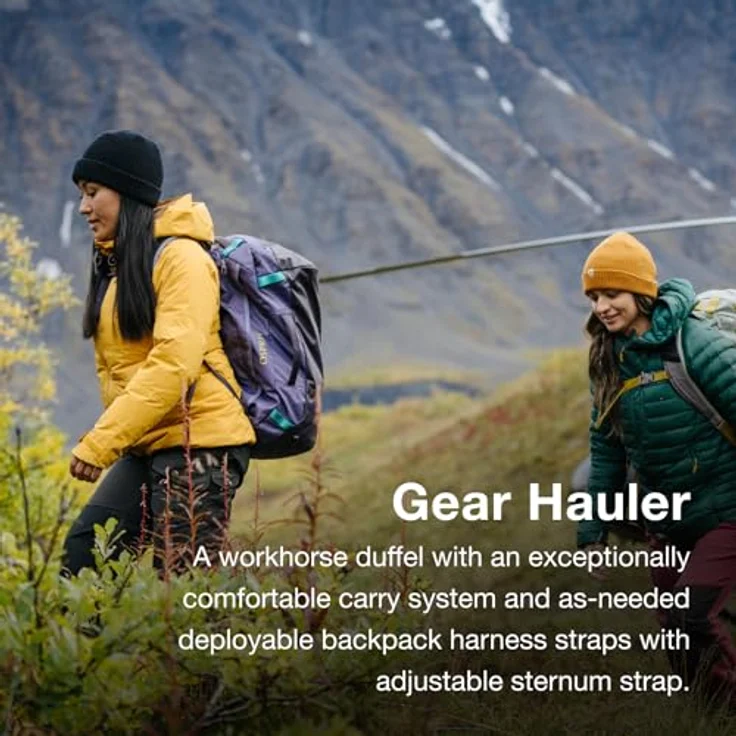 Osprey Transporter 65, Weekender Reisetasche aus 100% Nylon, 41 cm x 30 cm x 68 cm, frostige Minze-Soundwave Grau – Bild 4