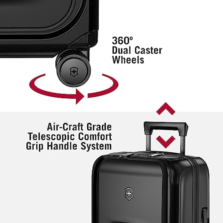 Victorinox Spectra 3.0, Exp. Frequent Flyer Carry-On, Handgepäckkoffer, Trolley, leicht, Damen/Herren, 23 x 35 x 55 cm, Schwarz – Bild 5