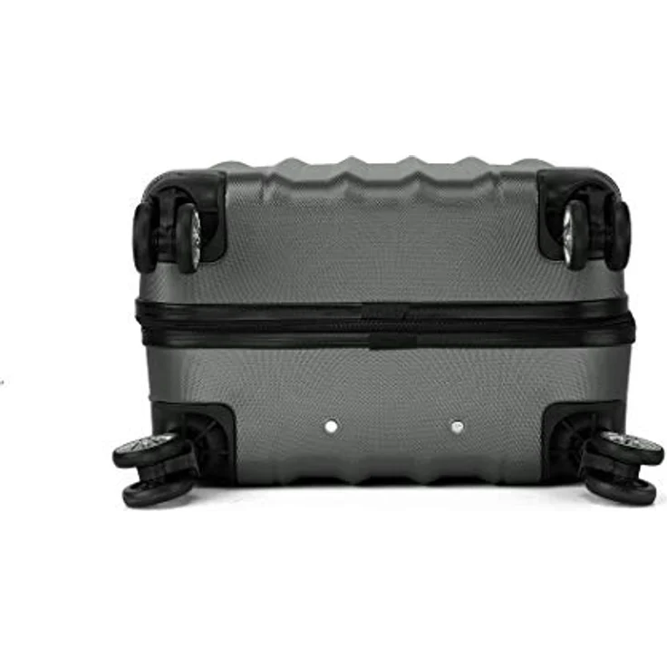 KONO Koffer Trolley Mittelgroß Hartschale ABS Reisekoffer Rollkoffer Suitcase (Grau, L) – Bild 5