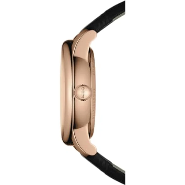 Mido Damen Armbanduhr Digital Automatik Leder M0072073611600, roségold mit Diamanten und schwarzem Lederband – Bild 2