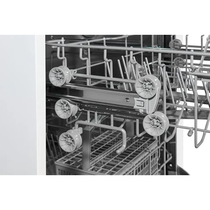 Exquisit GSP6314-030C Geschirrspüler 60 cm, Unterbaufähig, EEK C, 12 Maßgedecke, Automatische Türöffnung, 11 Liter, Silber – Bild 4