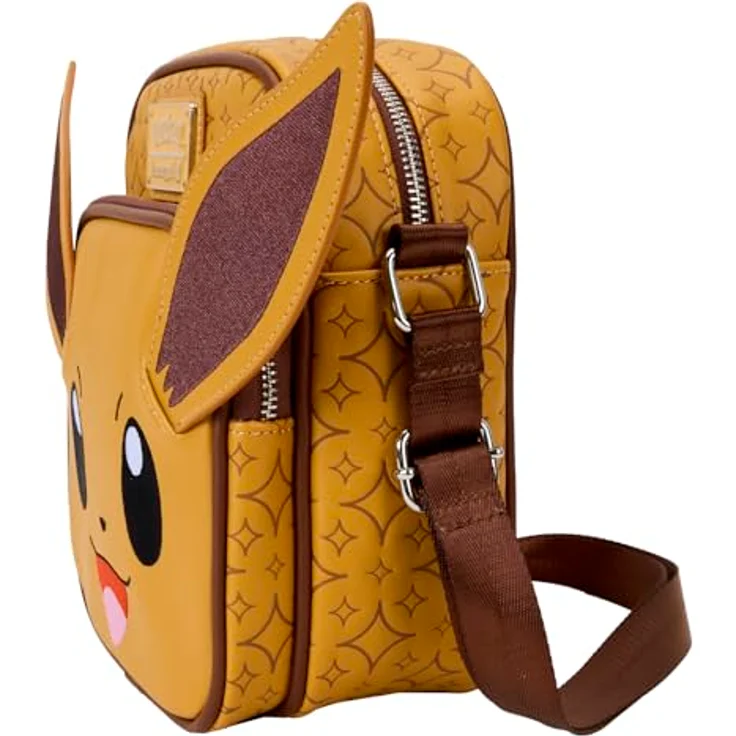 Loungefly Pokémon by Umhängetasche Eevee Cosplay, Silber, aus veganem Leder mit verstellbarem Schultergurt und praktischer Fronttasche – Bild 2