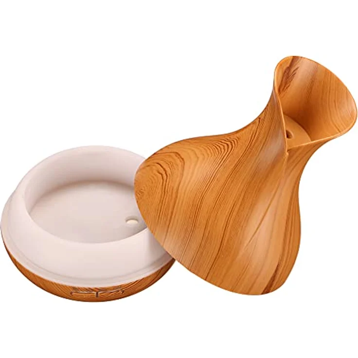 SIXTOL Vulcan Aroma Diffusor helles Holz 350ml | Ultraschall-Luftbefeuchter | Zur Luftbefeuchtung und Durchduftung von Zuhause, Schlafzimmer, Büro | Aromatherapie | Für ätherische Öle – Bild 2