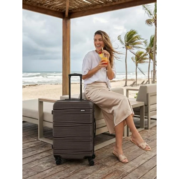 Redolz Essentials 16 MEDIUM 4 Rollen Trolley 67 cm, Braun, (67 l, M) – Bild 3