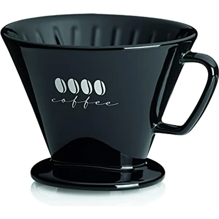kela Kaffeebereiter Excelsa, Porzellan mit Permanentfilter 1x4, schwarz, spülmaschinenfest – Bild 2