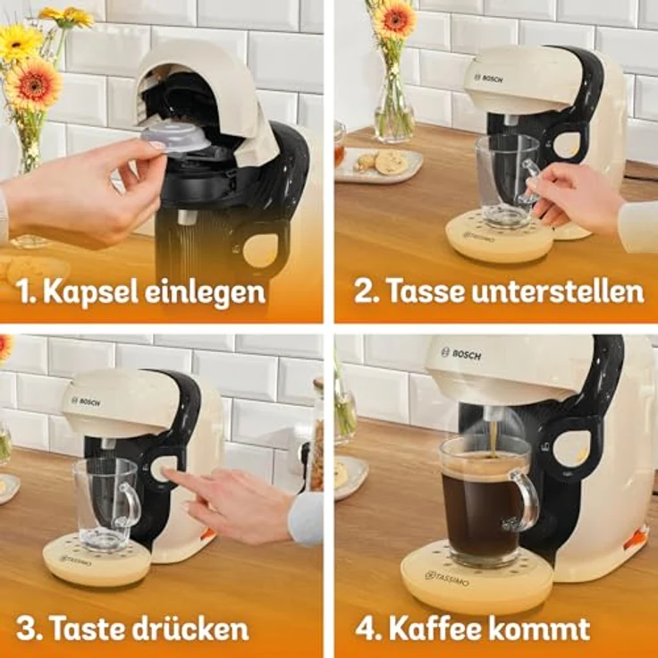 Bosch TAS117E Tassimo-Kapselmaschine, Getränkevielfalt, INTELLIBREW-Technologie, kompakt, erhältlich in vielen attraktiven Farben – Bild 6
