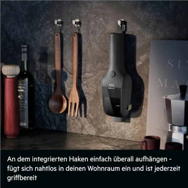 AEG ErgoMini Kabelloser Akku Handstaubsauger AH1EM10DG, ultraleichtes Design, starke Saugleistung, grau – Bild 6
