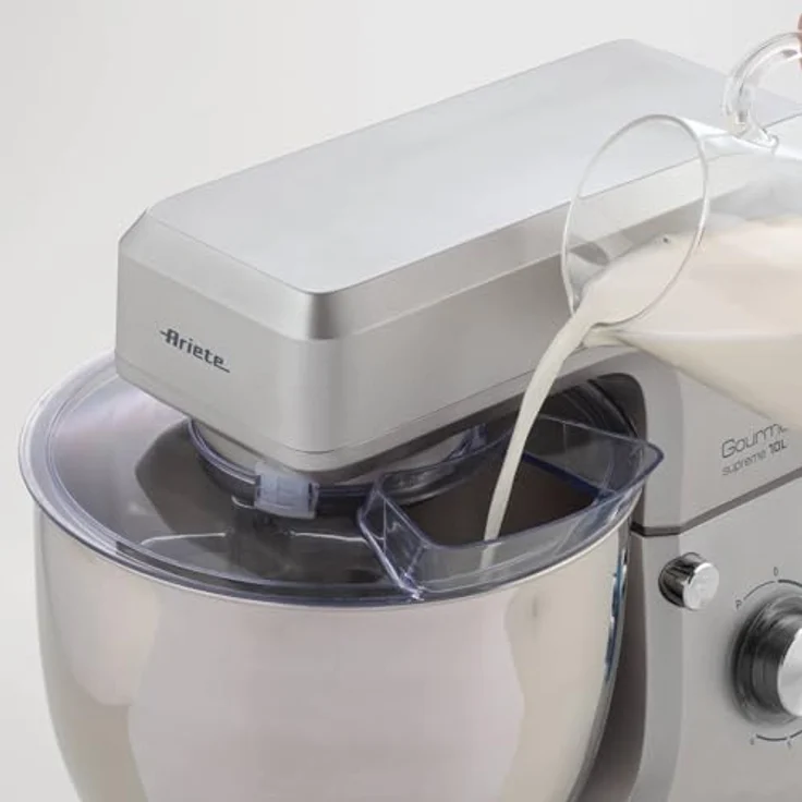 Ariete 1576 Gourmet Supreme, Küchenmaschine 10 l mit 2000 W, 6 Geschwindigkeiten + Pulse, Zubehör für vielseitige Teigarten – Bild 4
