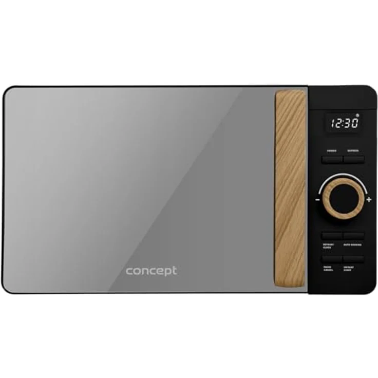 Concept Mikrowelle Nordic, 20 l, 800 W, 8 Automatikprogramme, schwarze Farbe mit Holzelementen, 270 mm Drehteller – Bild 2