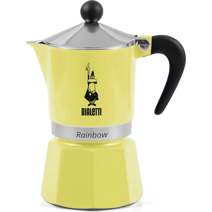 BIALETTI Espressokocher Primavera Rainbow 3, hitzebeständig, robust, langlebig, 3 Tassen, Aluminium, bunt – Bild 1