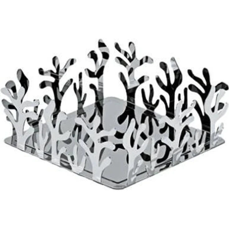 Alessi Mediterraneo Serviettenhalter ESI18, Edelstahl rostfrei 18/10, silber, 8,3 x 20,5 x 20,5 cm – Bild 1