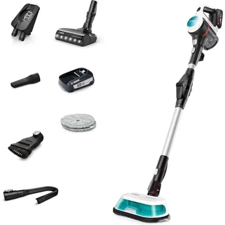 Bosch Unlimited 7 Prohygienic Aqua 2 In 1 Besenstaubsauger, EU Plug 220V - leistungsstarkes 2in1 Aqua-Modell, automatisches Wasserversorgungssystem, HEPA-Filtration, One Size