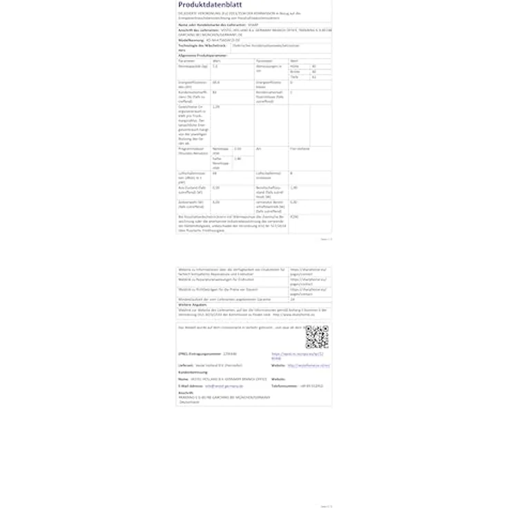 SHARP KD-NHA7S6GW1D-DE Wärmepumpentrockner mit 7 kg Kapazität, 15 Trockenprogrammen und Edelstahltrommel, Weiß – Bild 7