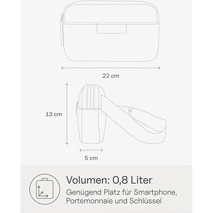 Kapten & Son Bergen Gürteltasche, 22 cm, 100% Polyurethan, gelb – Bild 7