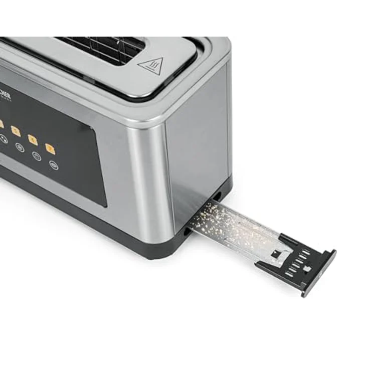 Rommelsbacher TOL1000 Toaster 1800 W, 2 Scheiben, 7 Röststufen, Edelstahl Schwarz, Versandkostenfrei – Bild 3