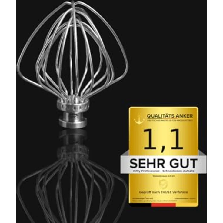 Kitty Professional Schneebesen-Rührelement - Kompatibel mit KitchenAid 4,3 & 4,8L - Edelstahl, robust und effizient - für KitchenAid Küchenmaschinen 4,3L und 4,8L – Bild 3