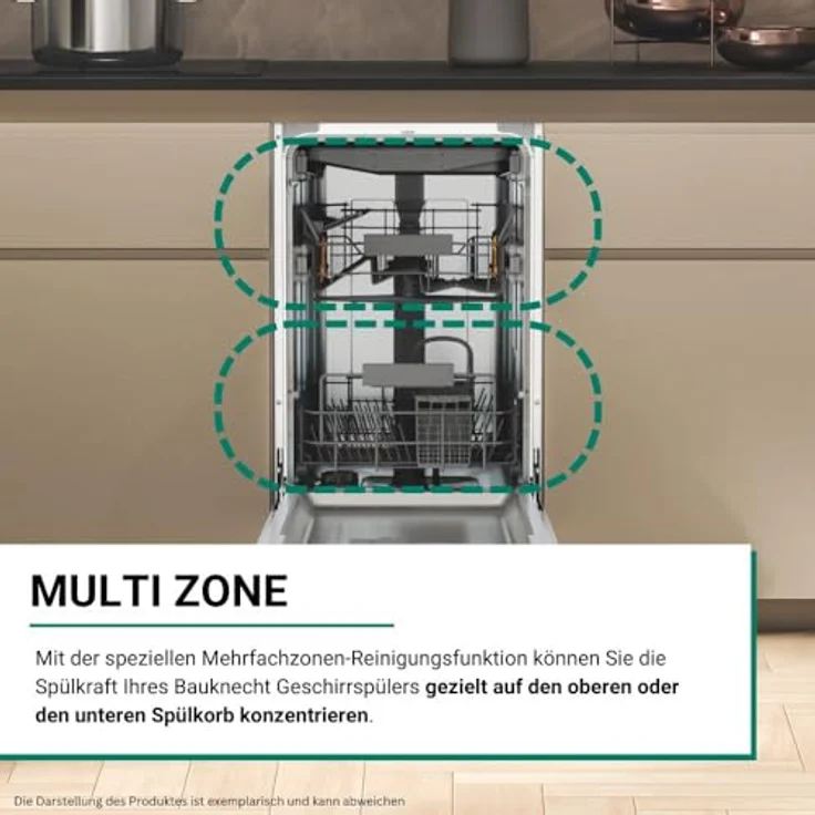 Bauknecht BK6FC11BS7A0X Geschirrspüler, freistehend, 450 mm, Edelstahl, 41 dB (A), C, mit ProSpace Besteckschublade und PowerClean Technologie – Bild 6