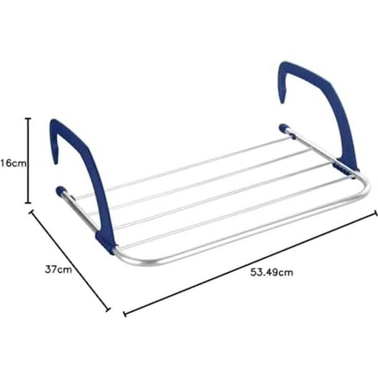 WENKO 63001100 Balkonwäschetrockner Alu, Aluminium, 53.5 x 16 x 34 cm, Aluminium – Bild 8