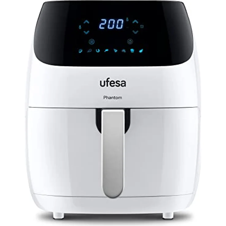 Ufesa AF5100 Heißluftfritteuse XXL Smart mit WLAN White Phantom Friteuse Luftfritteuse ohne Öl, 5 l, digitale Touch-Steuerung, 8 Programme, 1500 W, APP mit Rezept, Temperatur und Zeit einstellbar – Bild 2