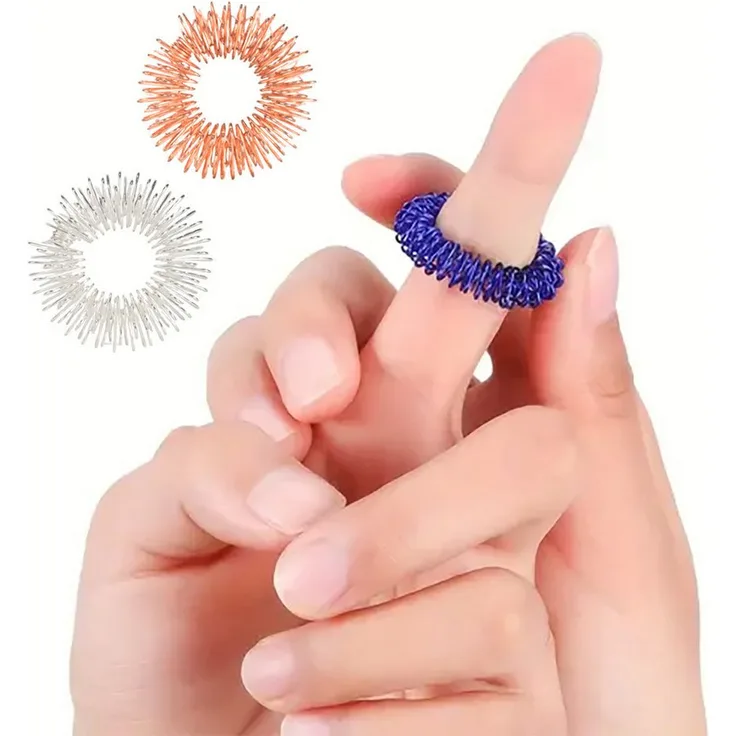 WestCraft Shiatsu-Akupressurgerät Akupressurringe 3er Set Gold, Bronze, Silber, Finger Massage Ringe, Entspannung für Körper & Geist, Sanfte Massage & Stressabbau
