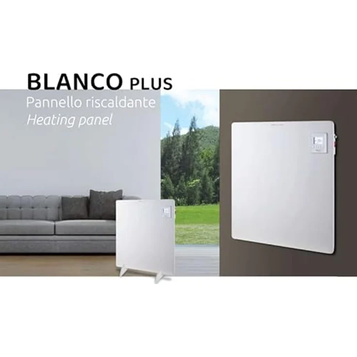 Melchioni Keramik-Heizpaneel, Blanco Plus, Aufhängbar, Digitalanzeige, Wochentimer, Energieeinsparung, Überhitzungsschutz, Fensteröffnungssensor – Bild 3