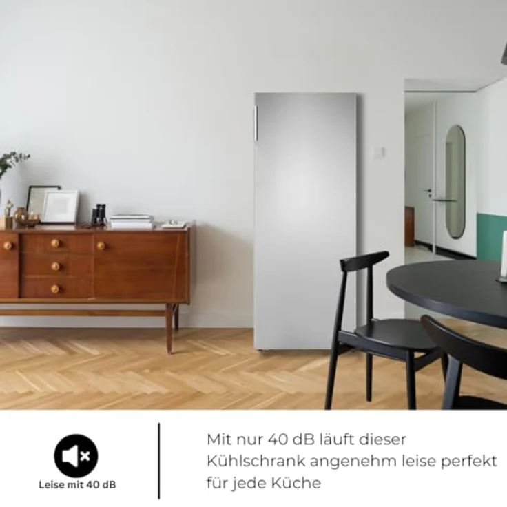 PKM KS242.0EIX, Freistehender Kühlschrank mit 242 l Nutzinhalt, Energieeffizienzklasse E, silber – Bild 6