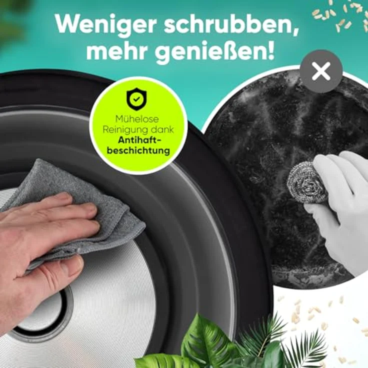 ProfiCook Reiskocher PC-RK 1285, 2-in-1 Reiskocher und Dampfgarer für bis zu 3 kg Reis, Edelstahlgehäuse, antihaftbeschichtet, mit Warmhaltefunktion – Bild 5