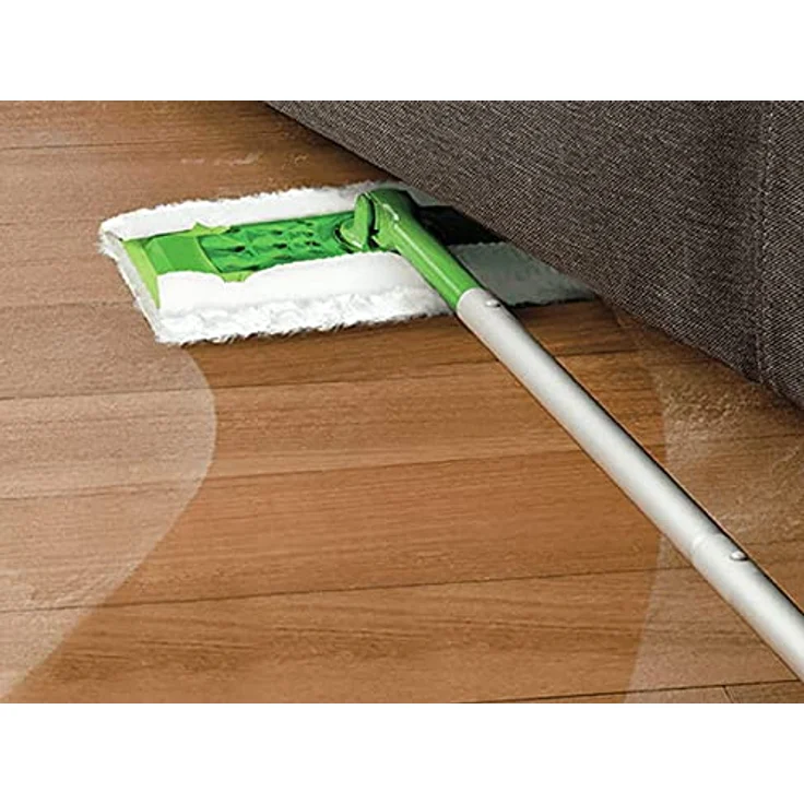 Swiffer Bodenwischer 3D Clean Trockene und Feuchte Bodentücher Starterset ( 1 Stab, 4 Trockene Bodentücher, 2 Feuchte Bodentücher), Nasswischer, Wischer zur Reinigung von Hartholz und Böden – Bild 3